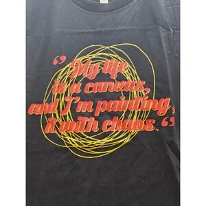 My Life Is a Canvas Graphic Tee Black Cotton M Original Artist Signed NWOT
